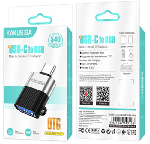 מתאם Kakusiga KSC-1420 Type-C to USB OTG Adapter
