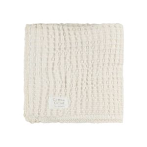 שמיכת פיקה 75*100 Cotton Cloud בצבע שמנת