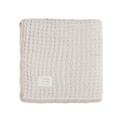 שמיכת פיקה 75*100 Cotton Cloud בצבע ורוד