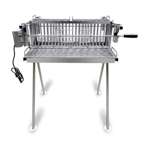 גריל שיפודים קפריסאי כפול Gorilla Grill מנירוסטה - מעמד נייד עם מנועי רוטיסרי עוצמתיים לצלייה מושלמת בבית ובטבע