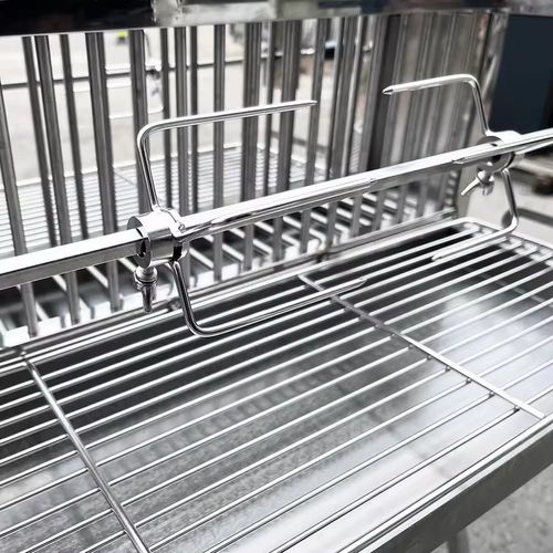 גריל שיפודים קפריסאי כפול Gorilla Grill מנירוסטה - מעמד נייד עם מנועי רוטיסרי עוצמתיים לצלייה מושלמת בבית ובטבע