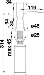 סבוניה לכיור מטבח BLANCO דגם לאטו נירוסטה מוברש 525809