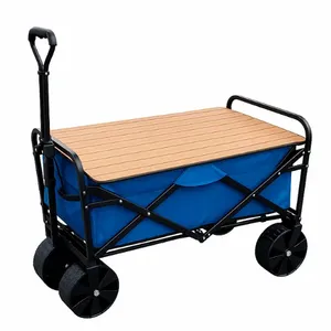 עגלת קמפינג כולל שולחן מתכת מתקפל דגם TrailMate פלאיה