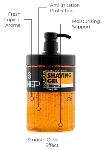 SINEP Shaving Gel Tropical – ג׳ל גילוח מקצועי 1000 מ״ל