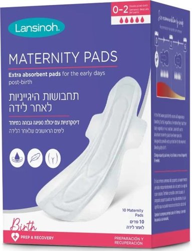 תחבושות היגייניות מידה L לאחר לידה 10 יחידות Lansinoh