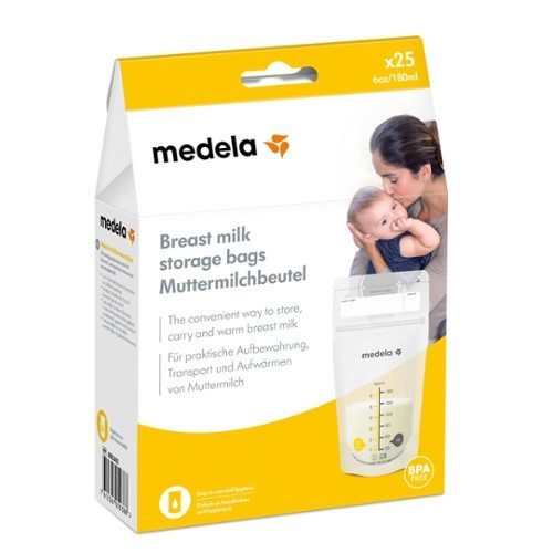 שקיות לאחסון חלב אם  25 יחידות Medela