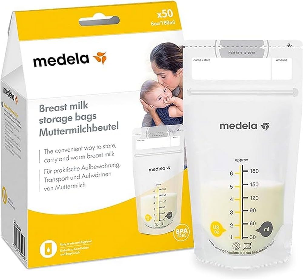 שקיות לאחסון חלב אם  25 יחידות Medela