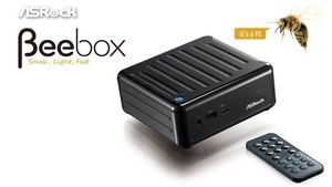 מחשב NUC זעיר Beebox רק 11 ס"מ על 500 גרם, מעבד אינטל 4 ליבות, WIFI+BT, זוג יציאות HDMI 4K וחלונות 10 אסרוק