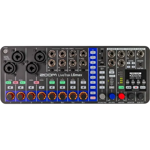 מיקסר מקליט 12 ערוצים Zoom LiveTrak L6max