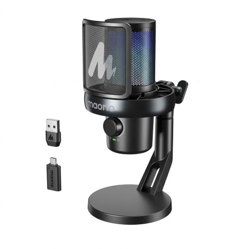 Maono DM40 – מיקרופון קונדנסר USB ואלחוטי לגיימינג, סטרימינג ופודקאסטים