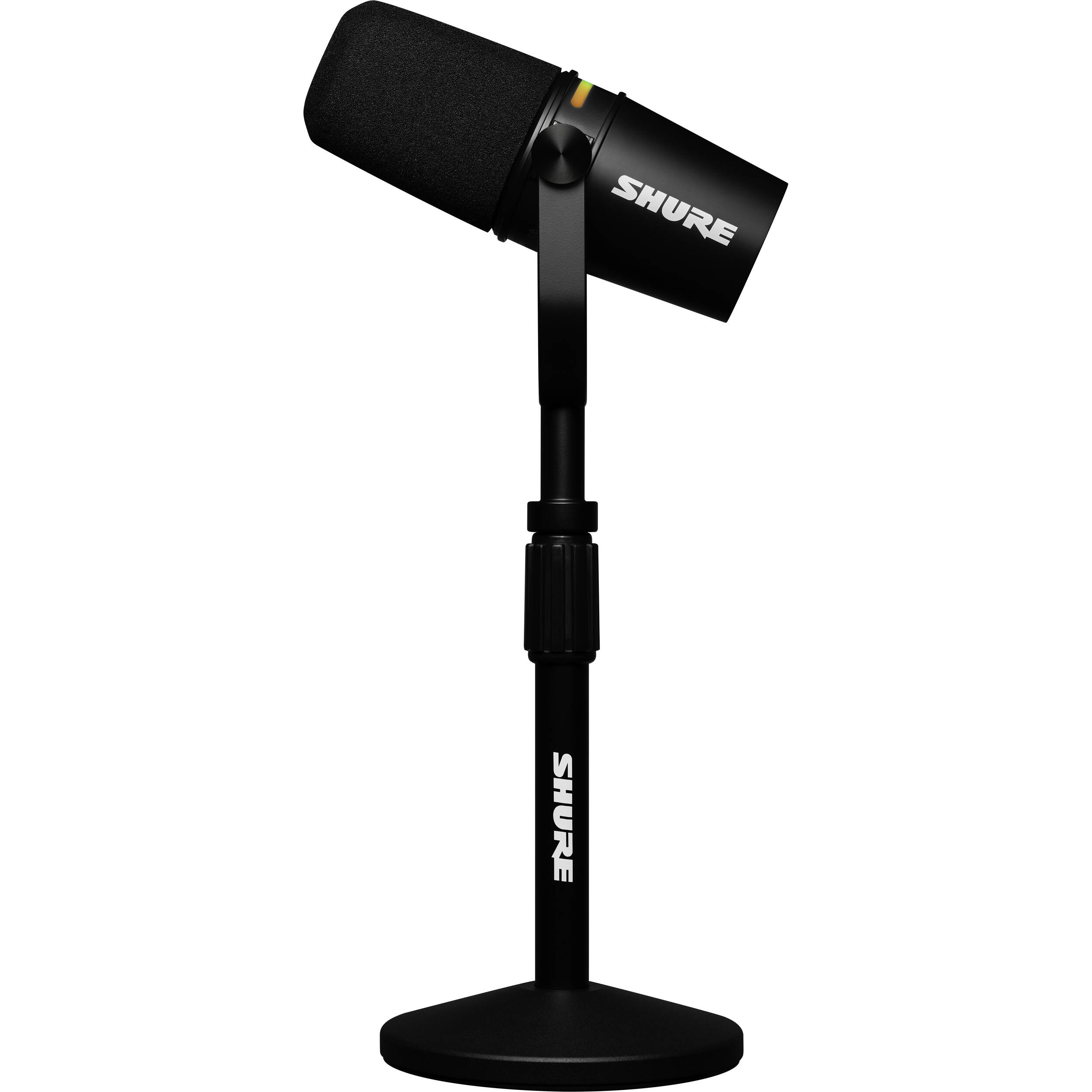 מיקרופון כולל סטנד שולחני לפודקאסט Shure MV7+-K XLR/USB