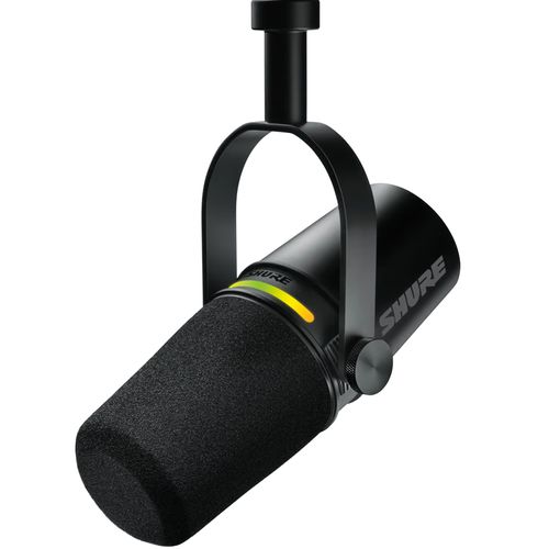 מיקרופון כולל סטנד שולחני לפודקאסט Shure MV7+-K XLR/USB