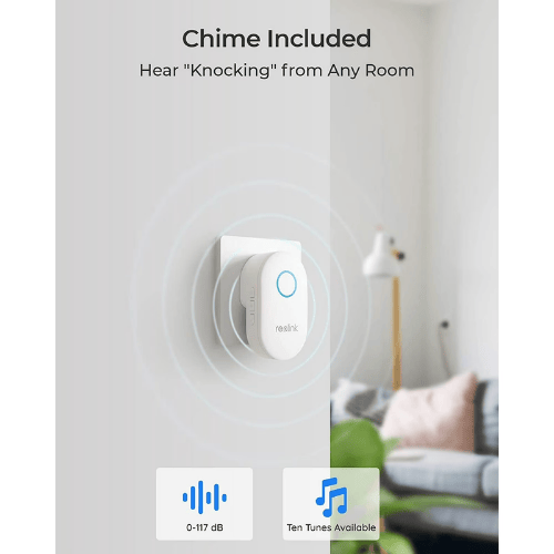 פעמון דלת חכם Reolink Video Doorbell Wi-Fi 2K