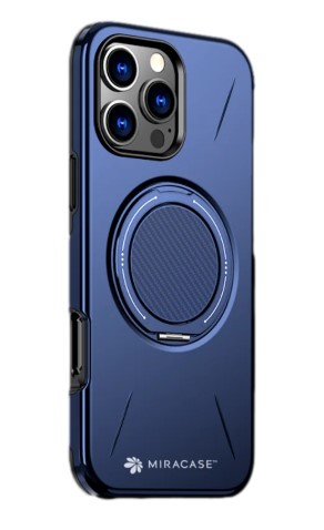 כיסוי פלסטיק כחול עבור Miracase Miramag iPhone 16 Pro