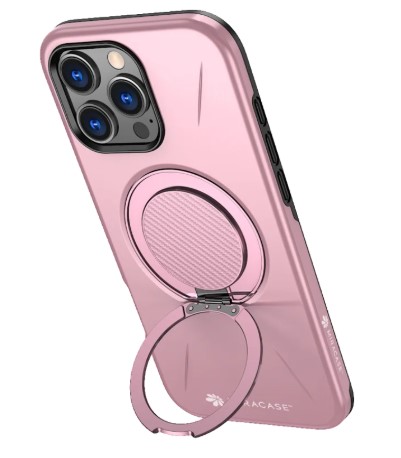 כיסוי פלסטיק ורוד עבור Miracase Miramag iPhone 16 Pro