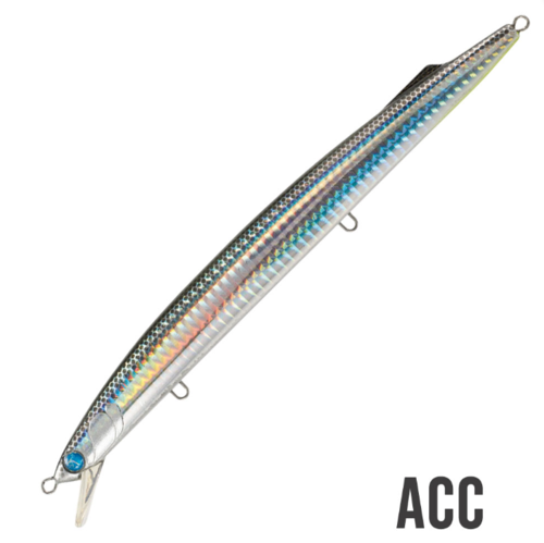 דמוי דג Seaspin Mommotti 190 K צבע ACC כסוף עם גב כהה וקרסי BKK