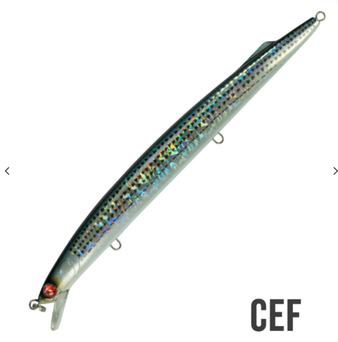 דמוי דג Seaspin Mommotti 190 K צבע CEF עם דפוס קשקשים טבעי וקרסי BKK.