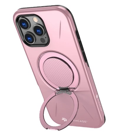 כיסוי פלסטיק ורוד עבור Miracase Miramag iPhone 16 Pro Max