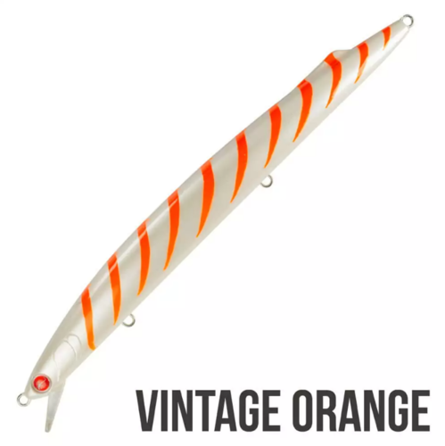 דמוי דג Seaspin Mommotti 190 K צבע Vintage Orange עם פסים כתומים וקרסי BKK.