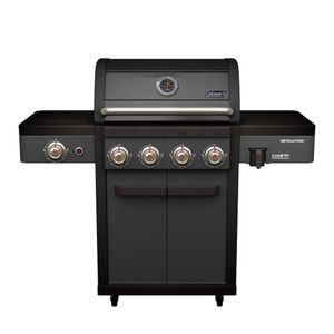 גריל גז Coleman שחור מגורגר REVOLUTION + כירת צד + 4 מבערים, כולל כיסוי לגריל מתנה!