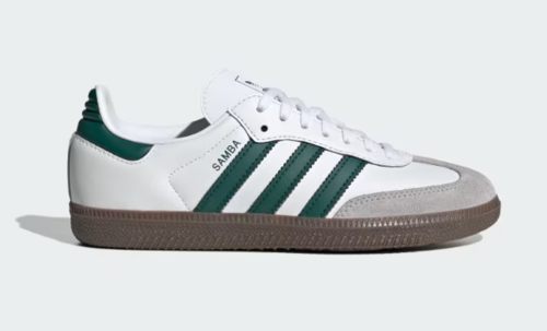 אדידס- נעלי סמבה לנשים בצבע לבן ירוק | 35-40 |  ADIDAS Samba OG Shoes -GREEN JQ2843