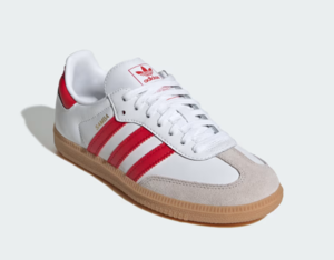 אדידס- נעלי סמבה לנשים בצבע לבן אדום | 35-40 | ADIDAS Samba OG Shoes -RED JQ2833
