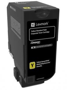 טונר צהוב מקורי Lexmark 74C5SYE 7k