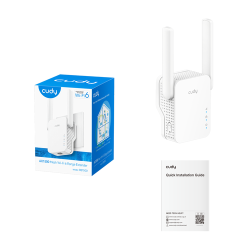 מגדיל טווח  CUDY RE1500 Wi-Fi 6 Mesh Repeater  