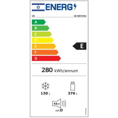 מקרר מקפיא עליון 506 ליטר LG GR-M6781WU לבן אל ג'י