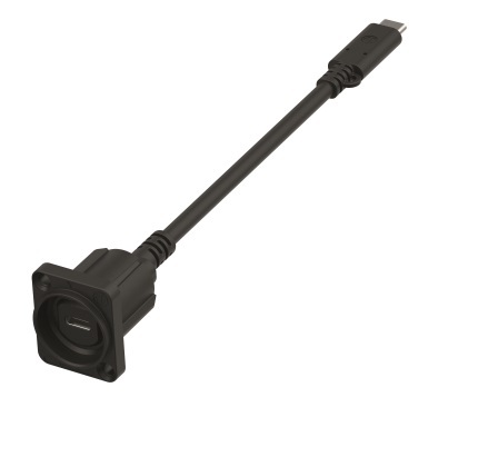 NAUSBC-5G-FL20 מחבר לפאנל נקבה USB-C NEUTRIK