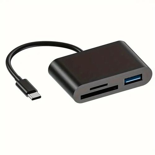 קורא כרטיסים MicroSD USB ו-SD לטלפון Type-C 