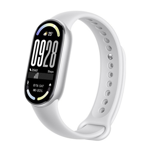צמיד כושר חכם דור 10 דגם Xiaomi Smart Band 10 בצבע כסוף