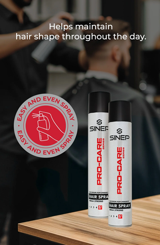 SINEP Pro-Care Mega Strong Hair Spray – ספריי לשיער קיבוע חזק במיוחד 400 מ״ל