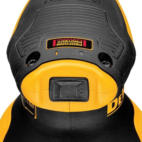 מלטשת אקצנטרית DeWALT DWE6423 5 אינץ' בצבע צהוב ושחור מהירות משתנה גומי overmold כיס אבק Hook and Loop