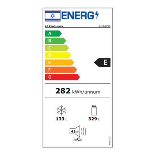 מקרר מקפיא תחתון 462 ליטר LG R-2B479B אפור כהה אל ג'י