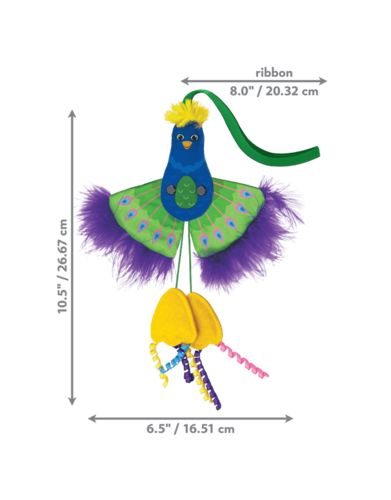 קונג לחתול צעצוע נתלה טווס שזז