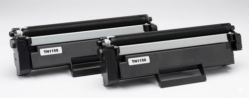 זוג 2 יחידות טונר שחור תואם Brother TN1150 