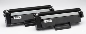 זוג 2 יחידות טונר שחור תואם Brother TN1150 