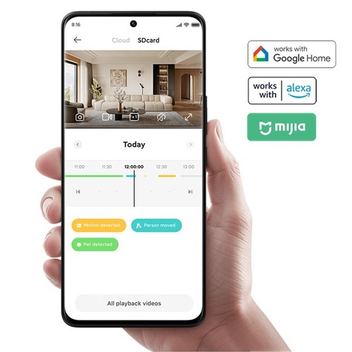 מצלמת אבטחה FHD אלחוטית 360° שיאומי דגם Xiaomi Smart Camera C201