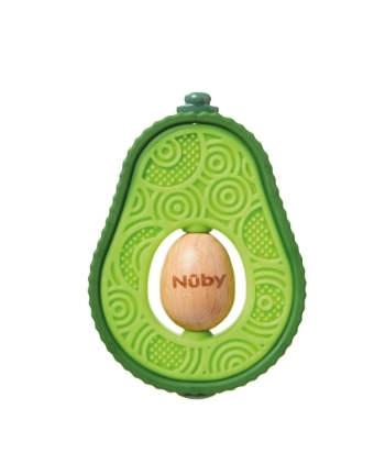 נשכן אבוקדו משולב סיליקון ועץ NUBY