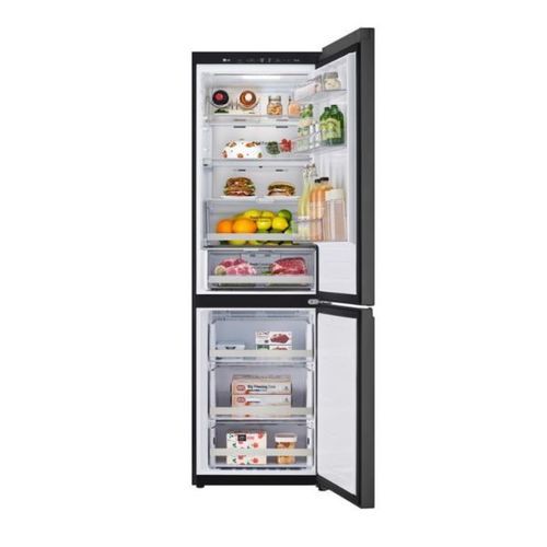 מקרר מקפיא תחתון 344 ליטר LG GR-B374BG זכוכית שחורה *יחידה אל ג'י