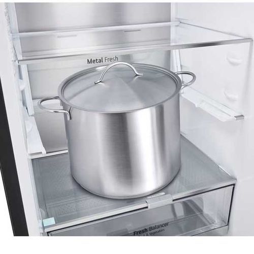 מקרר מקפיא תחתון 344 ליטר LG GR-B374BG זכוכית שחורה *יחידה אל ג'י