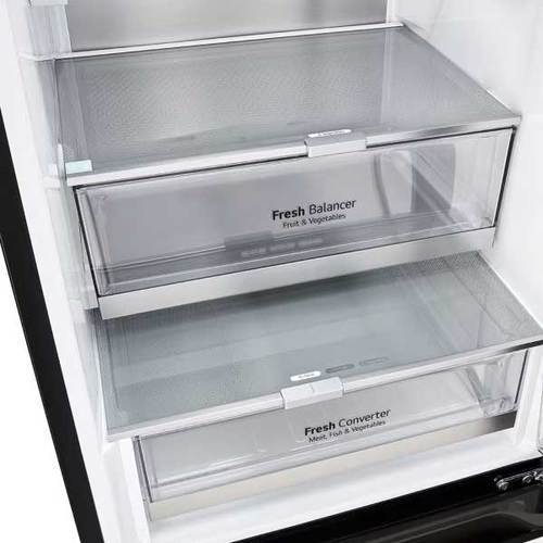 מקרר מקפיא תחתון 344 ליטר LG GR-B374WG זכוכית לבנה *יחידה אל ג'י