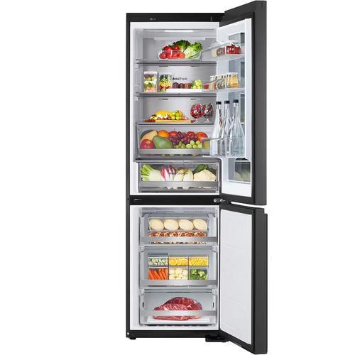 מקרר מקפיא תחתון 349 ליטר LG R-2B394BINS נירוסטה מושחרת אל ג'י