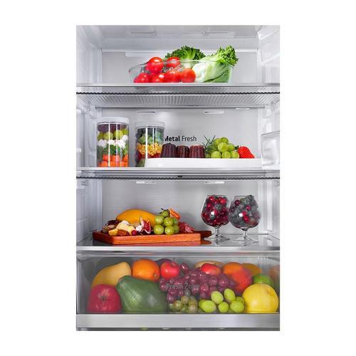 מקרר מקפיא תחתון 349 ליטר LG R-2B394BINS נירוסטה מושחרת אל ג'י