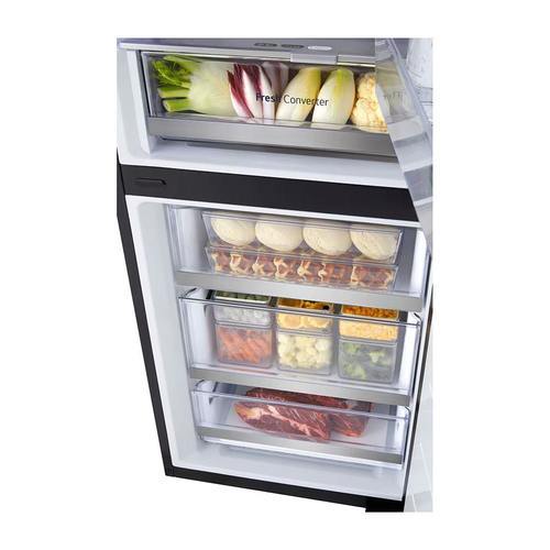 מקרר מקפיא תחתון 349 ליטר LG R-2B394BINS נירוסטה מושחרת אל ג'י