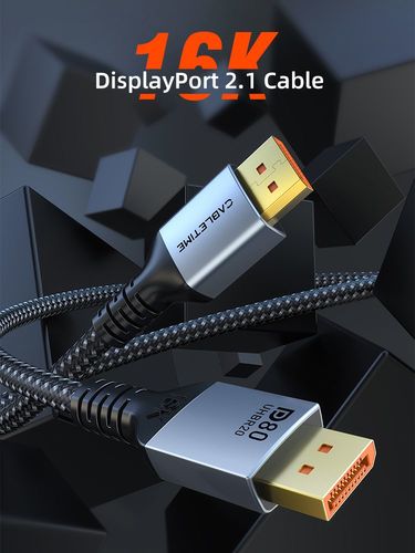 כבל Cabletime DisplayPort 2.1 - 2m