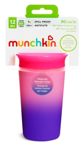 כוס שתייה Munchkin Miracle 360° Colour Changing Cup