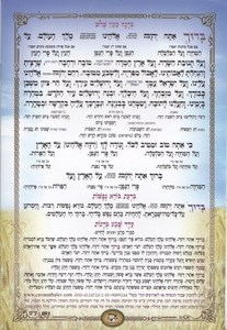 Extra Large Birkat Hamazon with Kavanat HaLev Commentary 