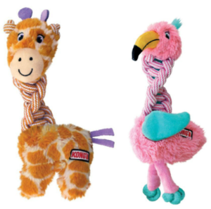 משחק לכלב בובת קונג חיות קשורות - Kong Knots Twist Plush Dog Toy M/L